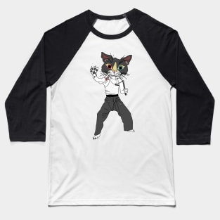 Karate Cat Baseball T-Shirt